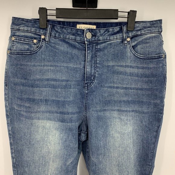 Eloquii Jeans Olivia Sculpting Skinny High Rise Blue Denim - Picture 3 of 14